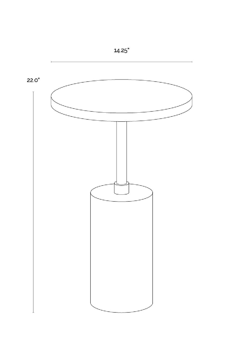 Black Pitted Concrete Indoor/Outdoor End Table by Splendido Saldo Outdoor Side Table, alternate view 9