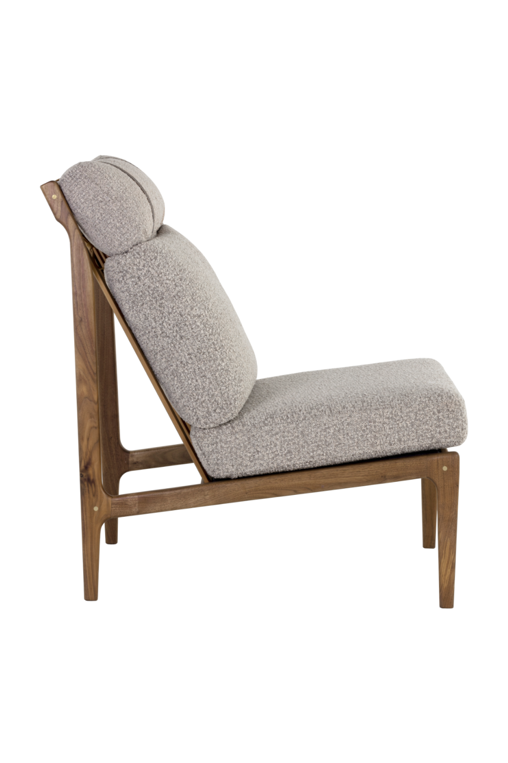 Gray Boucle Lounge Chair by Splendido Elanor Accent Chair, alternate view 4