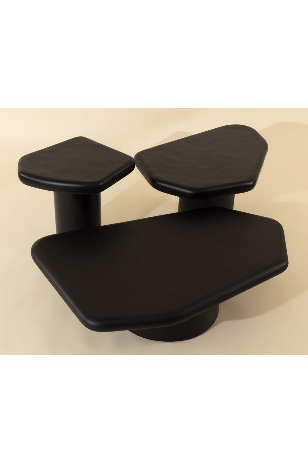 Black Organic-Shaped Indoor/Outdoor End Table by Splendido Detti Outdoor Side Table, alternate view 16