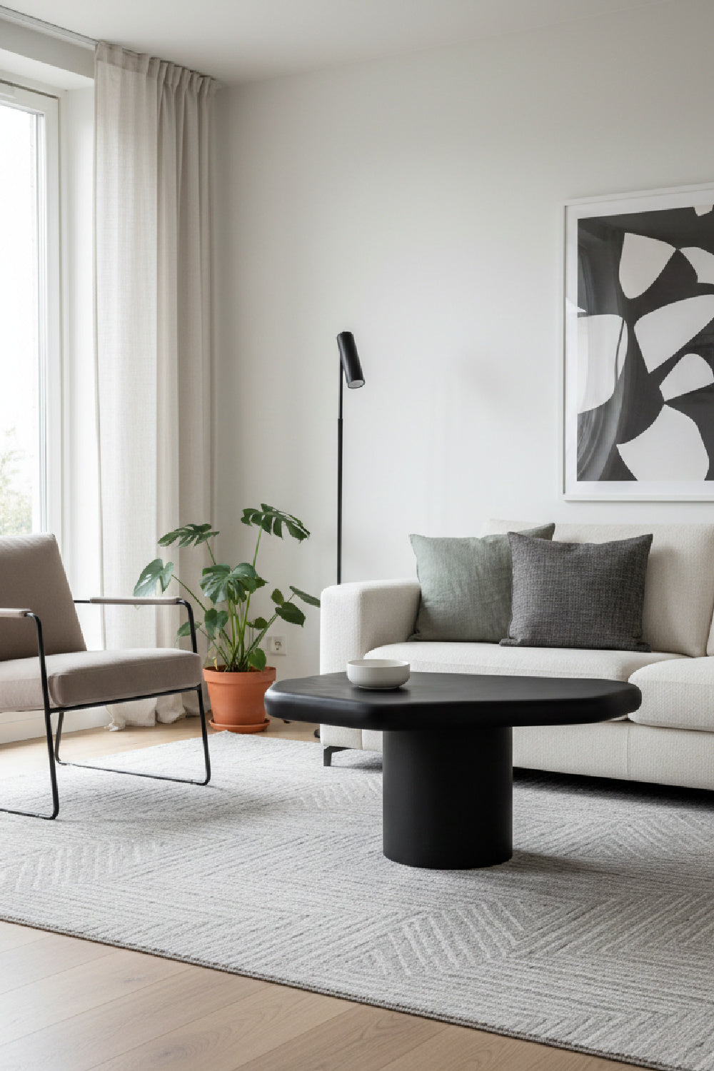 Black Concrete Indoor/Outdoor Coffee Table by Splendido Detti, alternate view 11