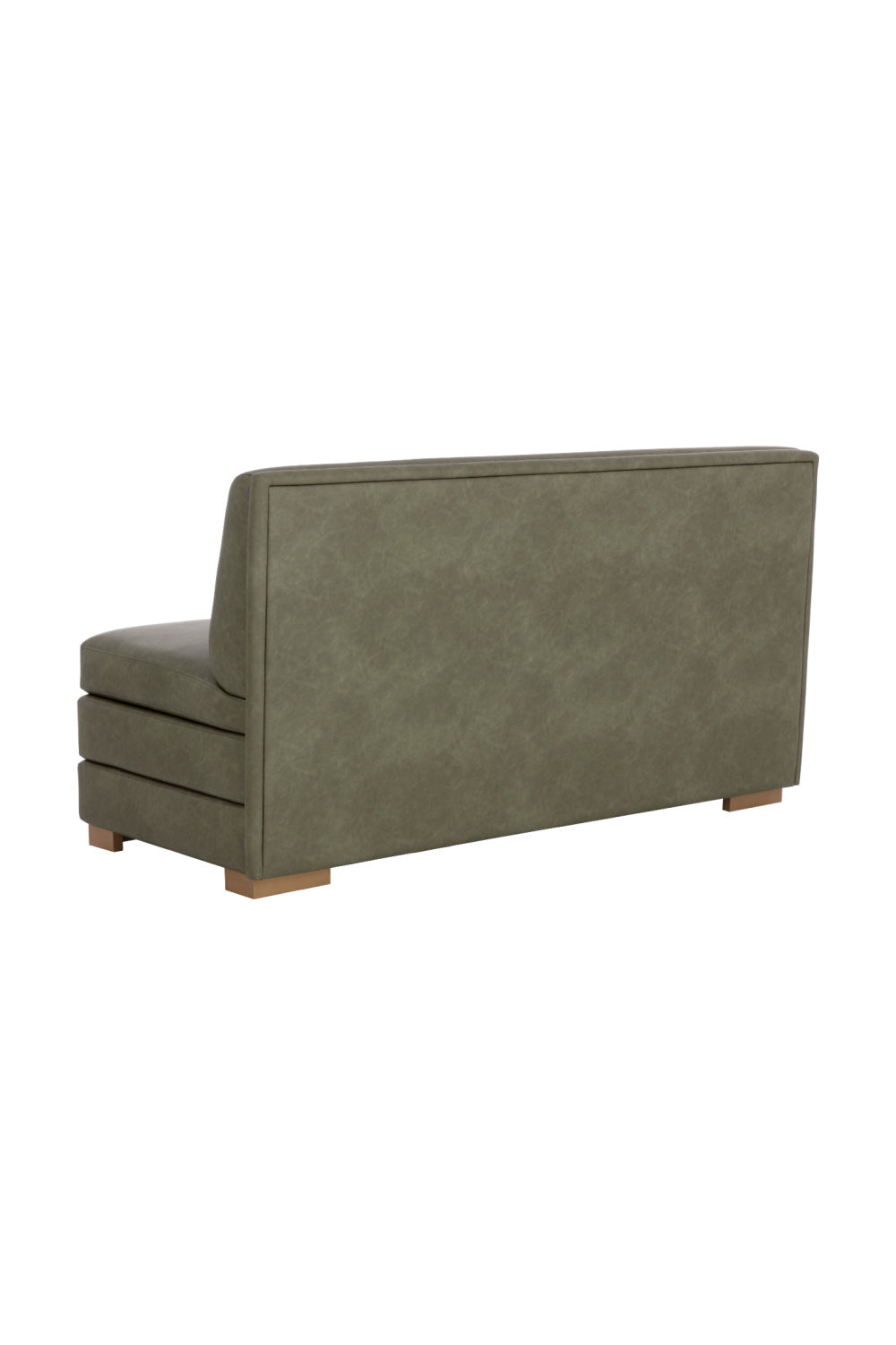 Green Leather Banquette by Splendido Radcliff Bench, alternate view 5