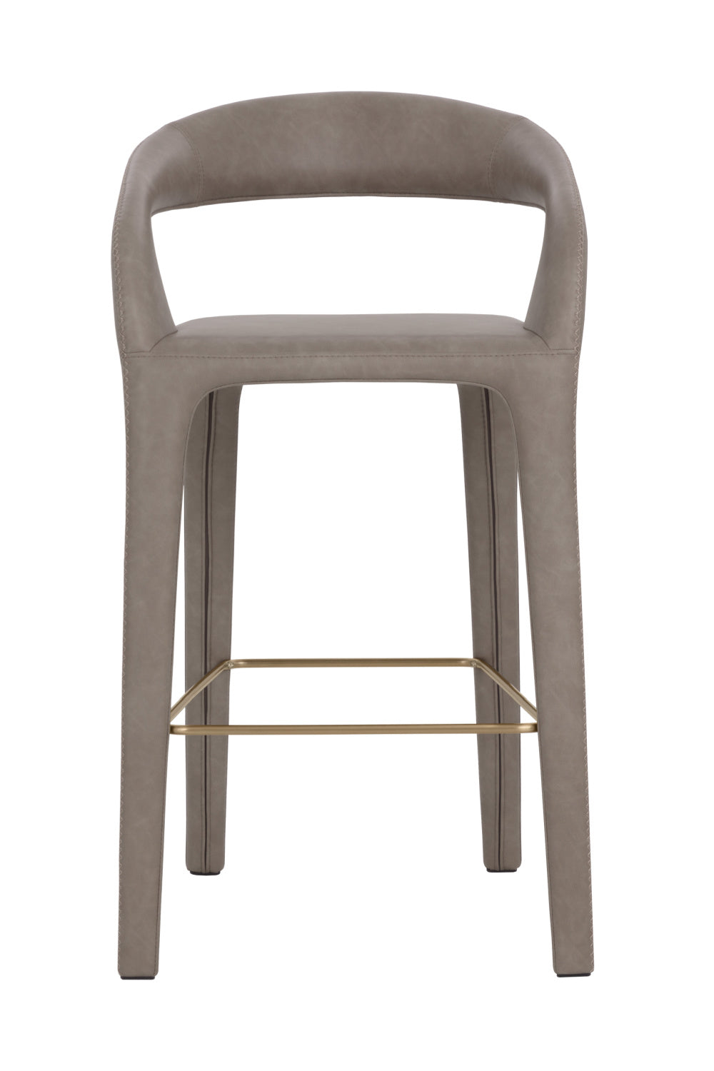 Open-Back Leather Bar Stool by Splendido Atika Barstool, alternate view 3