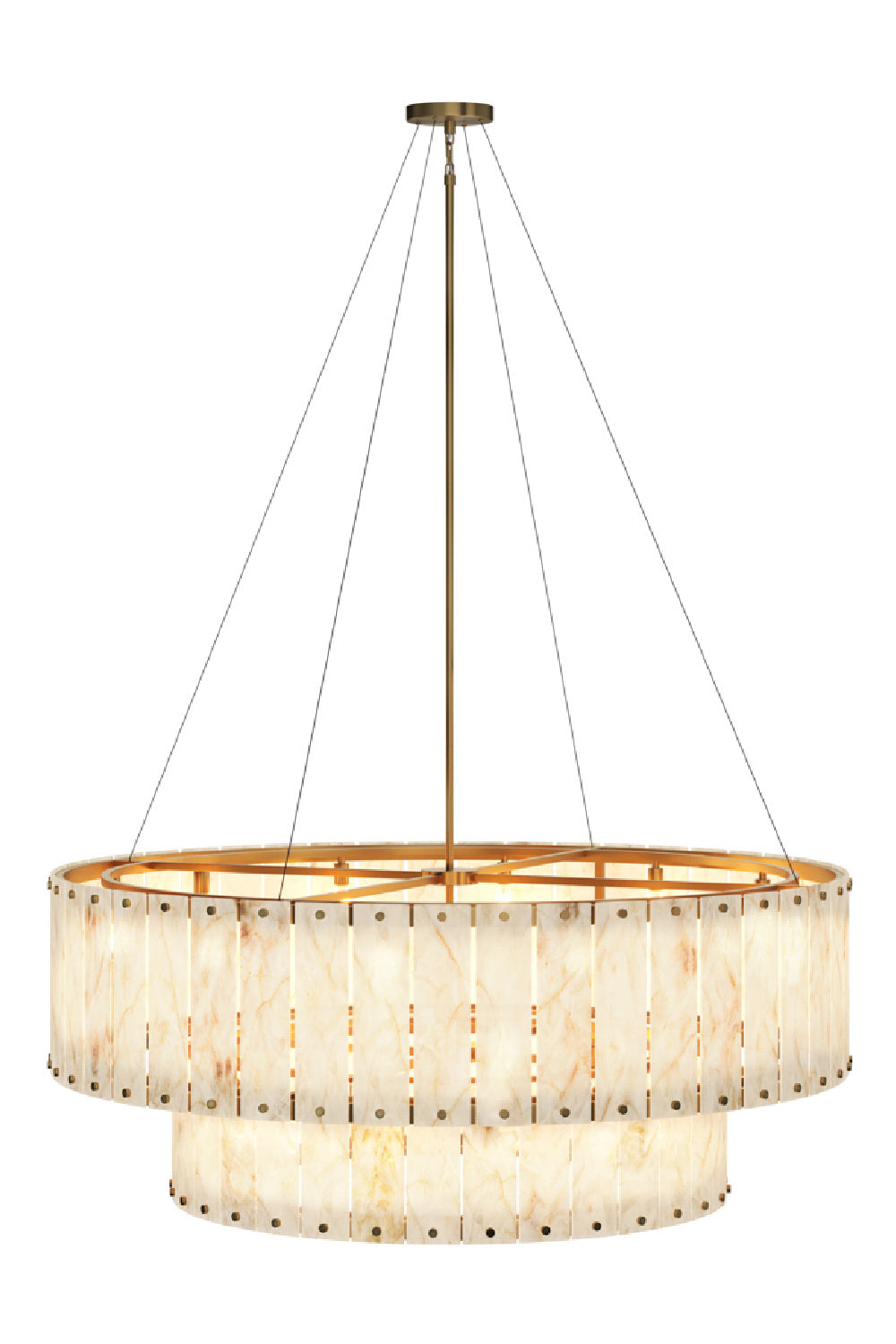 2-Tier Alabaster Chandelier by Splendido Apsara