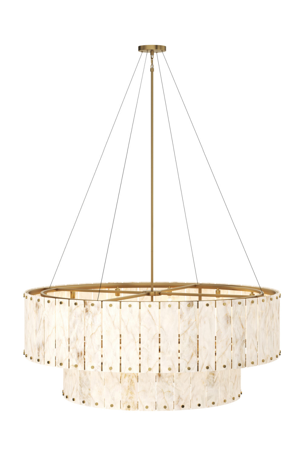 2-Tier Alabaster Chandelier by Splendido Apsara, alternate view 3