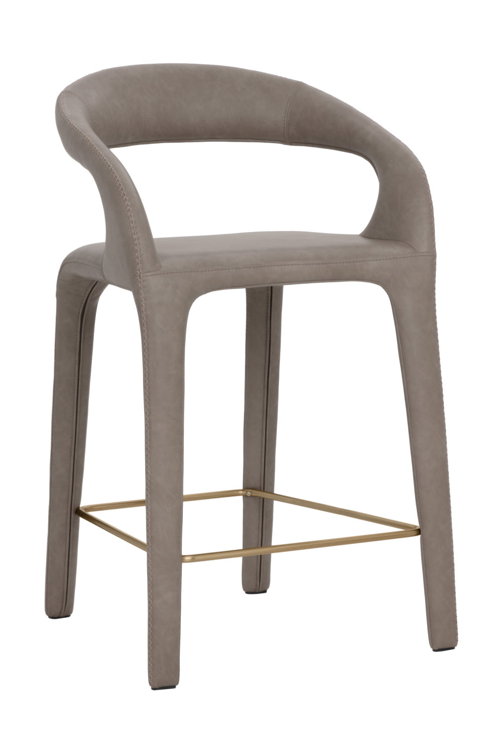 Sleek Upholstered Counter Stool by Splendido Atika, alternate view 3