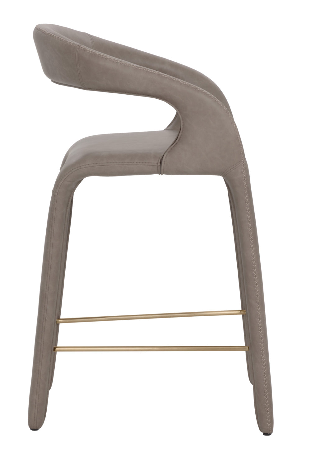 Sleek Upholstered Counter Stool by Splendido Atika, alternate view 4