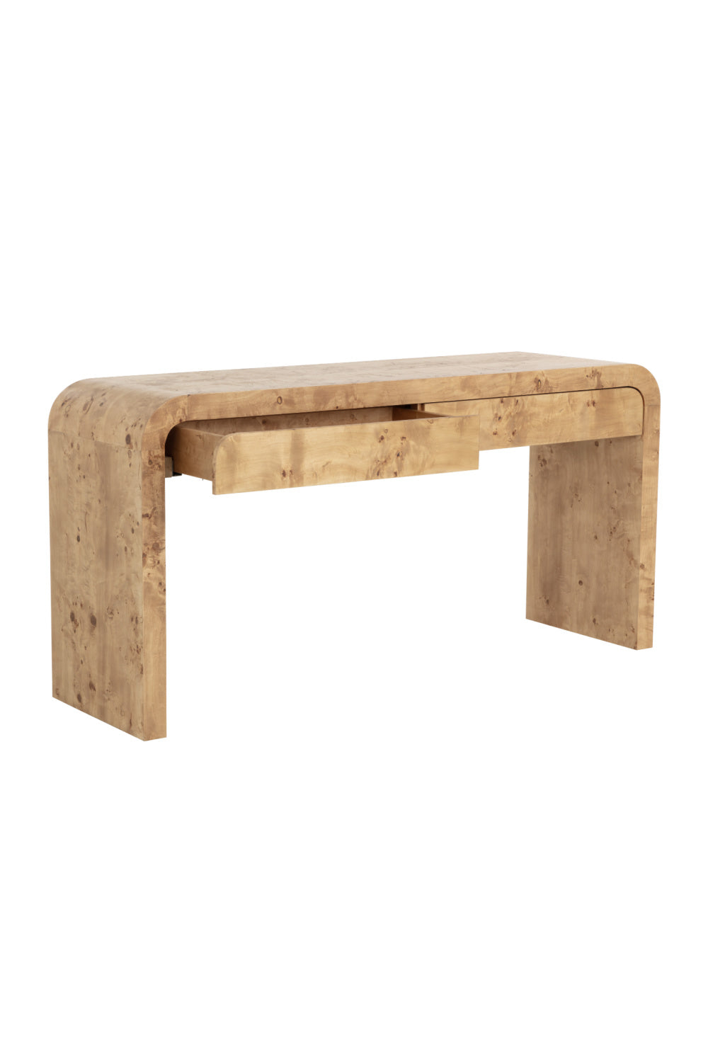 Burl Veneer Console Table by Splendido Rowena, alternate view 4
