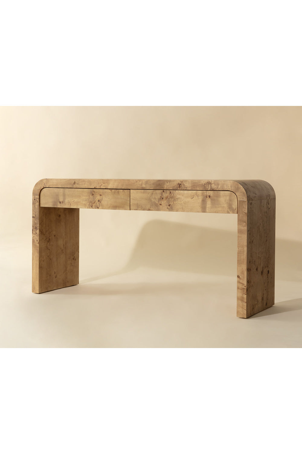 Burl Veneer Console Table by Splendido Rowena, alternate view 8
