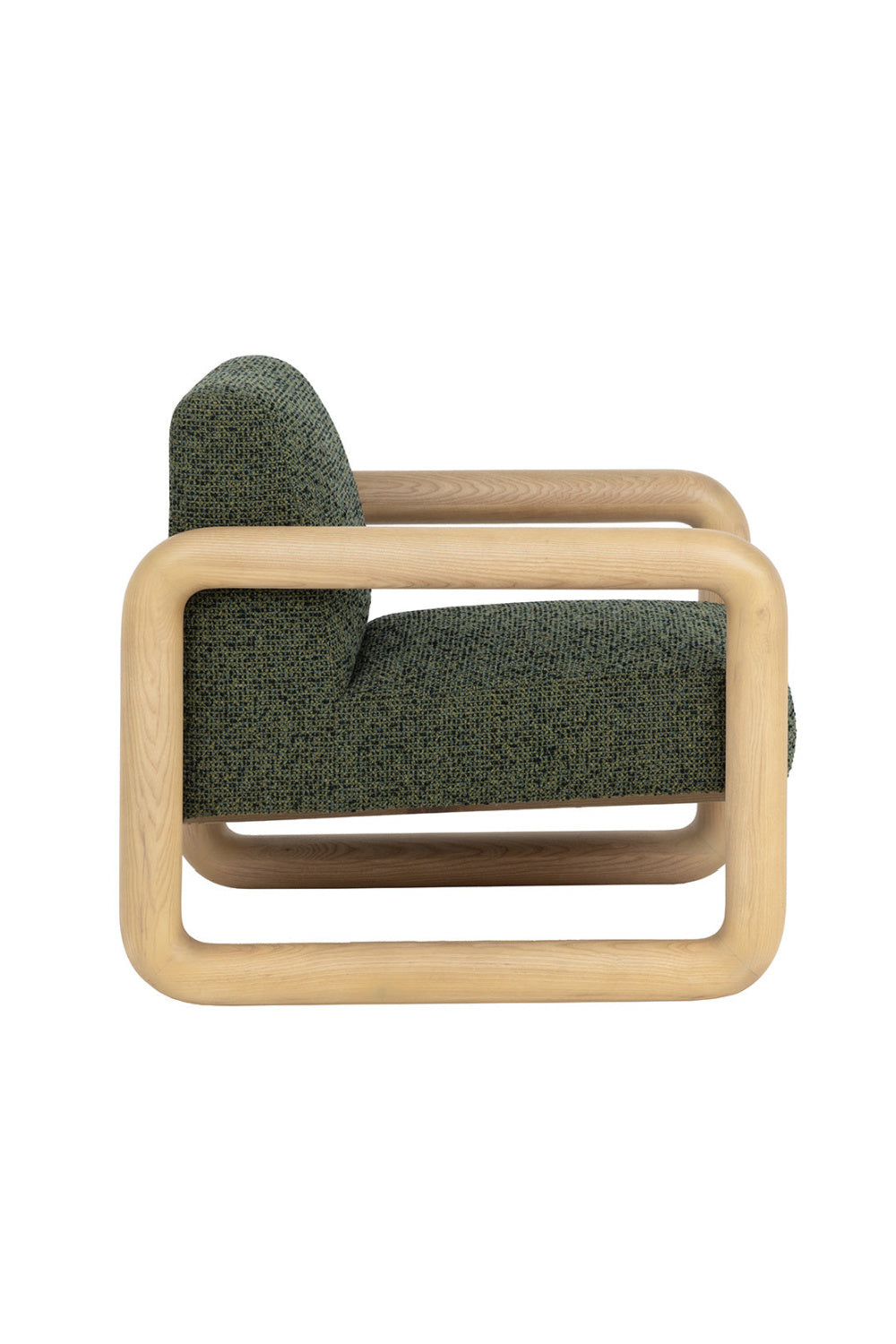Green Textured Fabric Lounge Chair by Splendido Nubo Accent Chair, alternate view 4