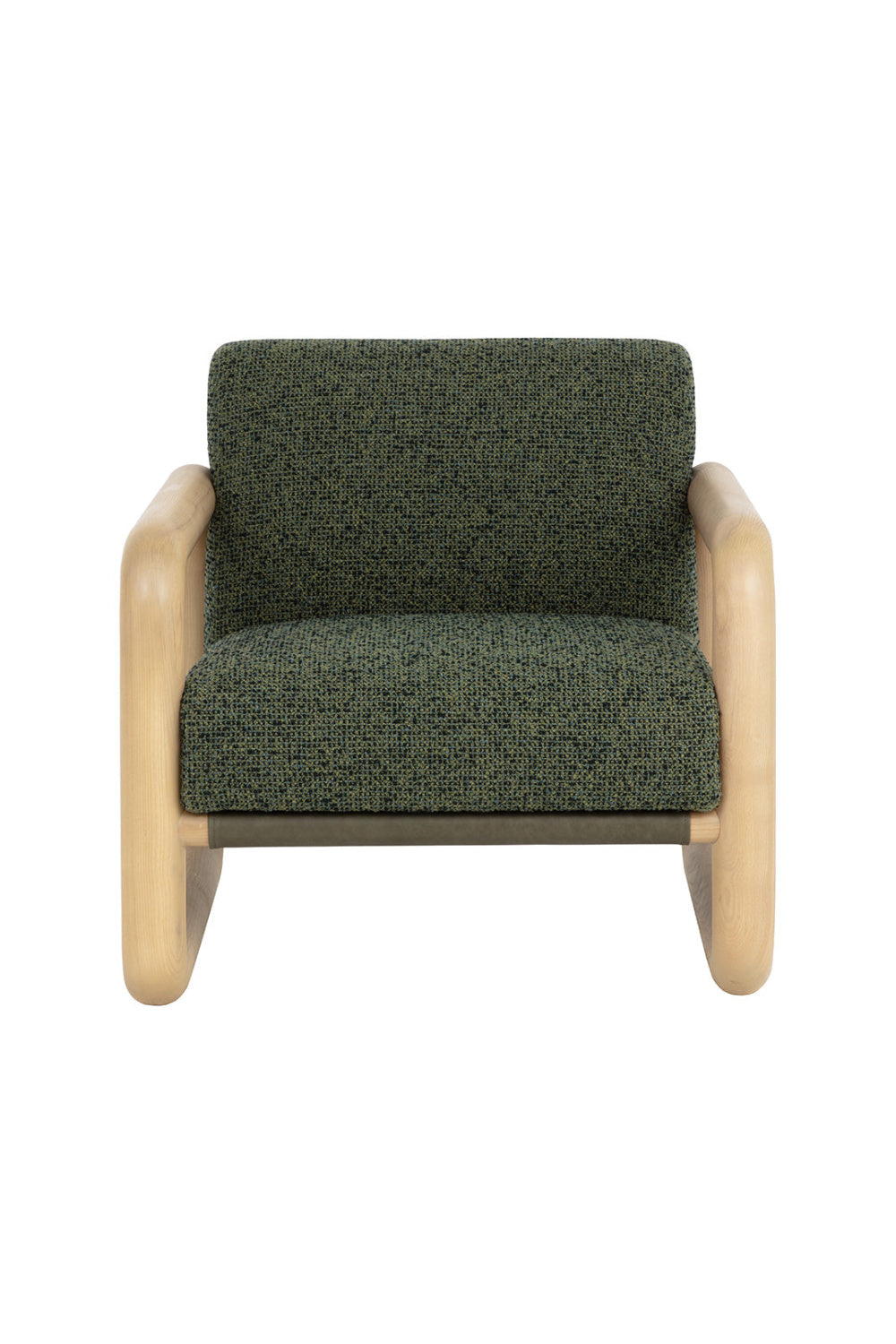 Green Textured Fabric Lounge Chair by Splendido Nubo Accent Chair, alternate view 3