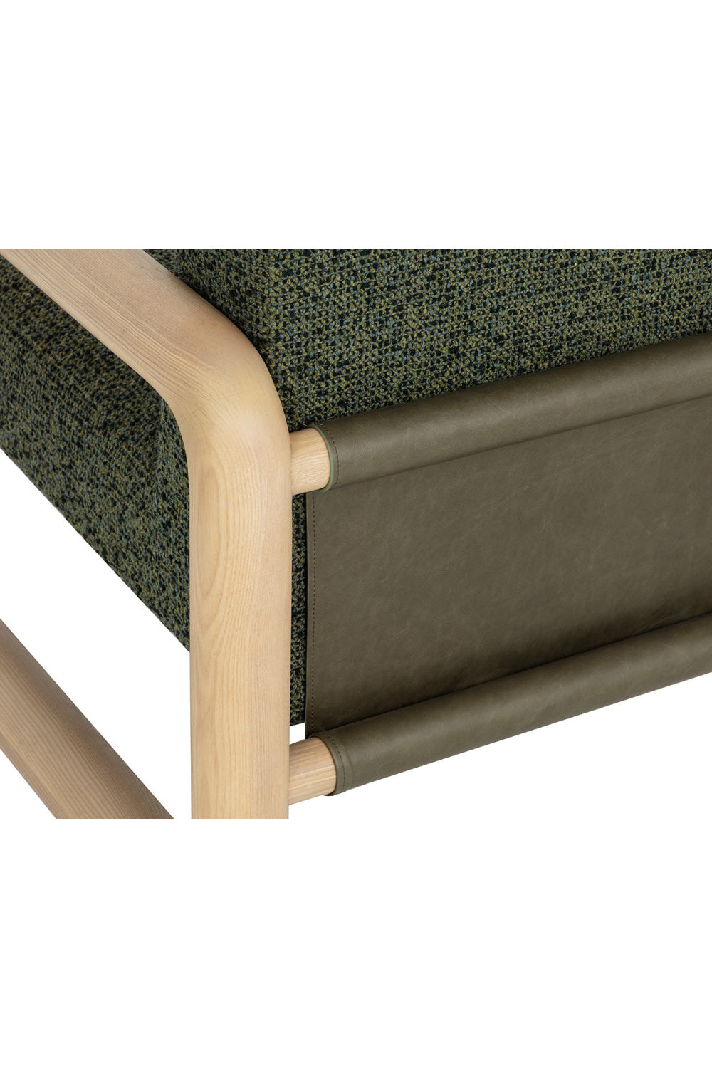 Green Textured Fabric Lounge Chair by Splendido Nubo Accent Chair, alternate view 7