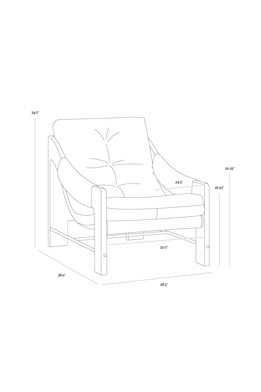 Reclined Leather Lounge Chair by Splendido Rafferty Accent Chair, alternate view 14