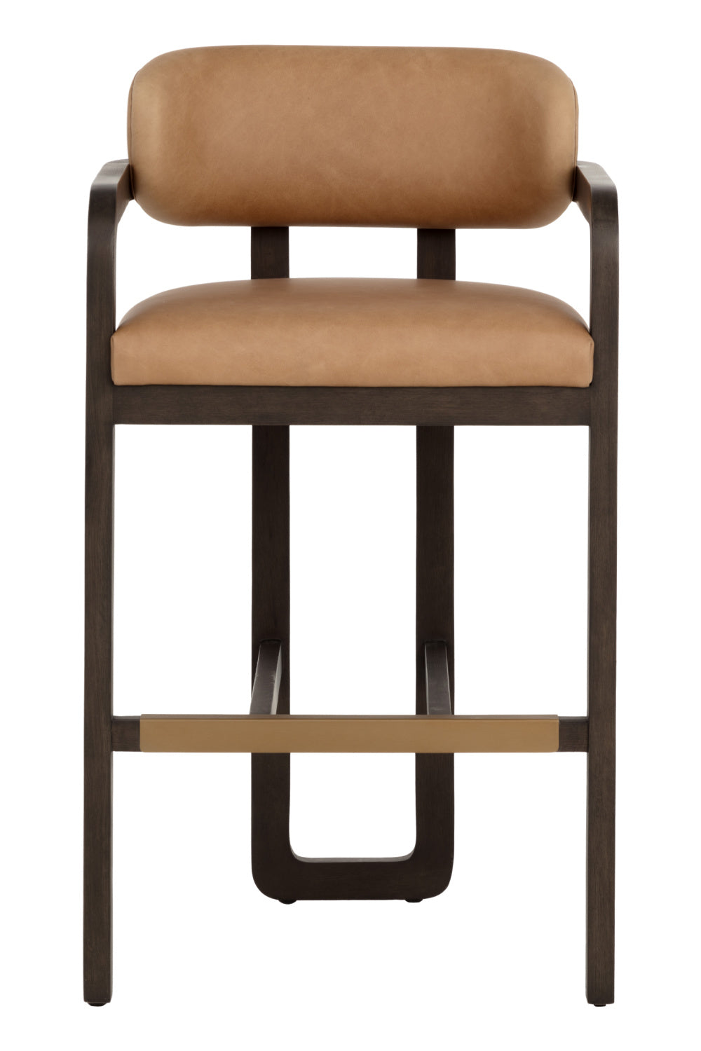 Brown Leather Bar Stool by Splendido Madrone Barstool, alternate view 3
