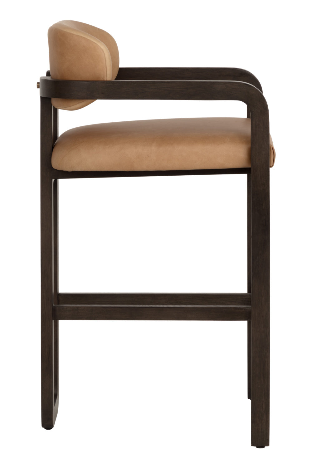 Brown Leather Bar Stool by Splendido Madrone Barstool, alternate view 4