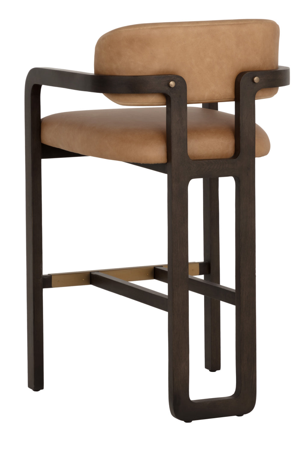 Brown Leather Bar Stool by Splendido Madrone Barstool, alternate view 5
