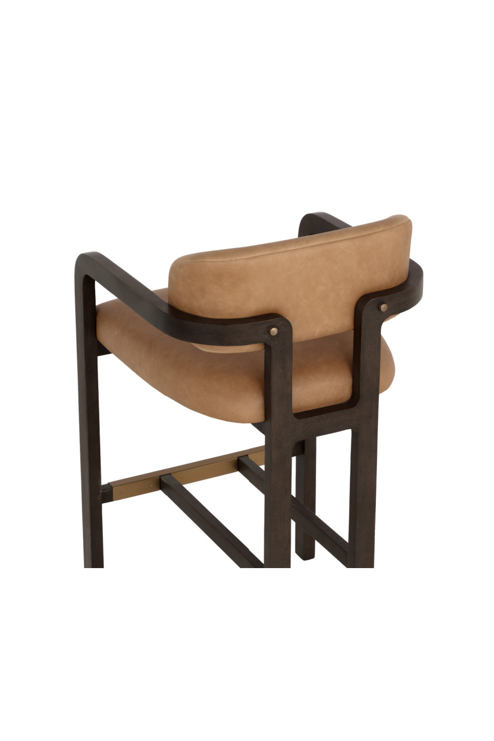 Brown Leather Bar Stool by Splendido Madrone Barstool, alternate view 6