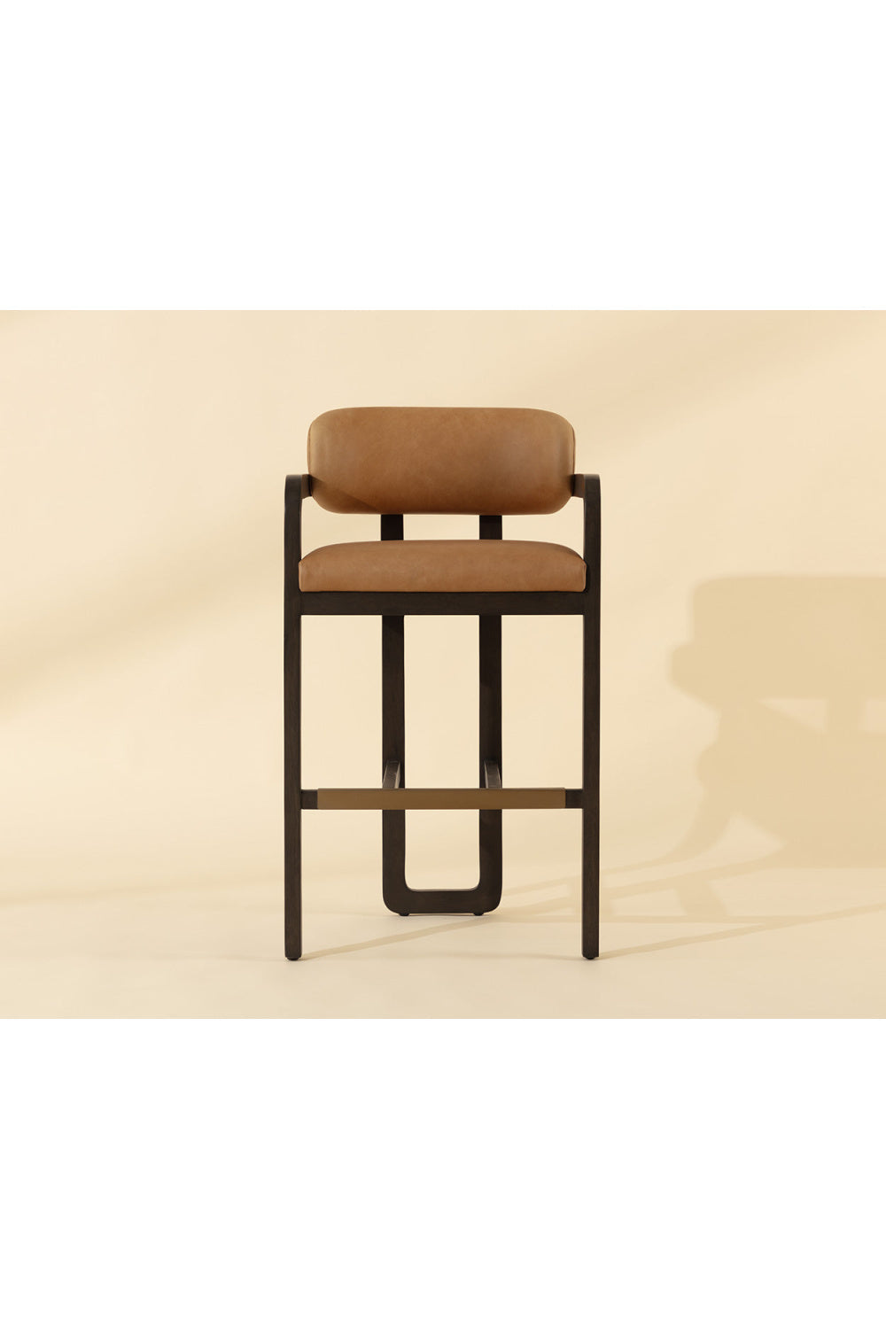 Brown Leather Bar Stool by Splendido Madrone Barstool, alternate view 7