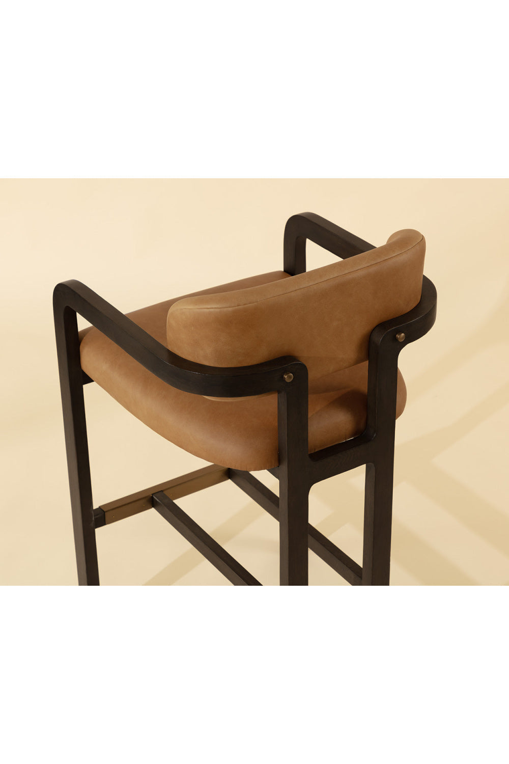 Brown Leather Bar Stool by Splendido Madrone Barstool, alternate view 9