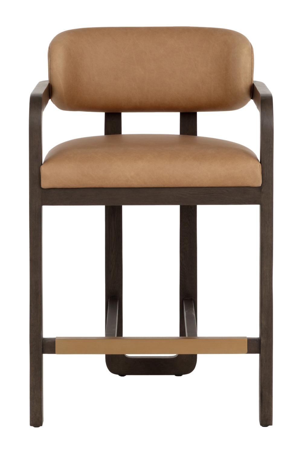 Brown Oak Framed Counter Stool by Splendido Madrone