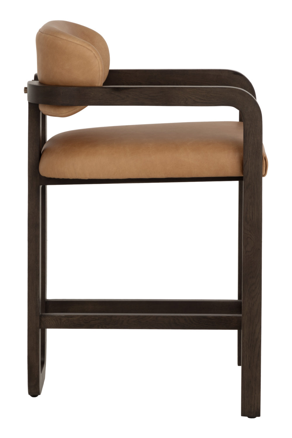 Brown Oak Framed Counter Stool by Splendido Madrone, alternate view 4