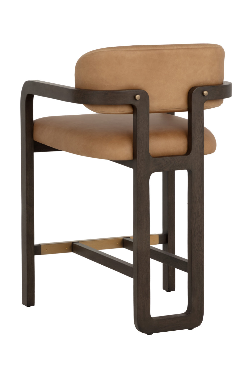 Brown Oak Framed Counter Stool by Splendido Madrone, alternate view 5