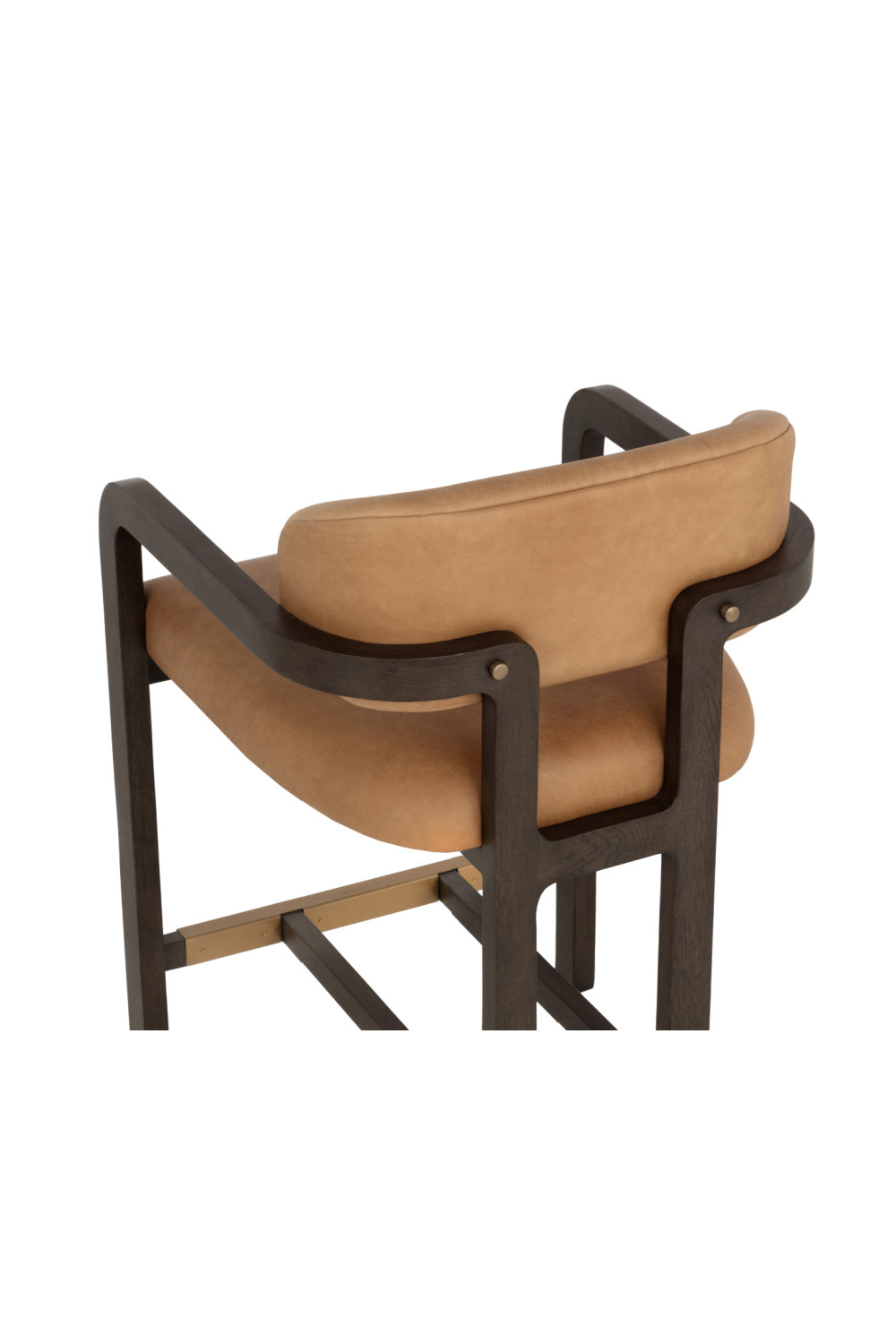Brown Oak Framed Counter Stool by Splendido Madrone, alternate view 6