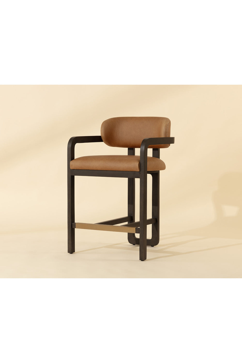 Brown Oak Framed Counter Stool by Splendido Madrone, alternate view 8