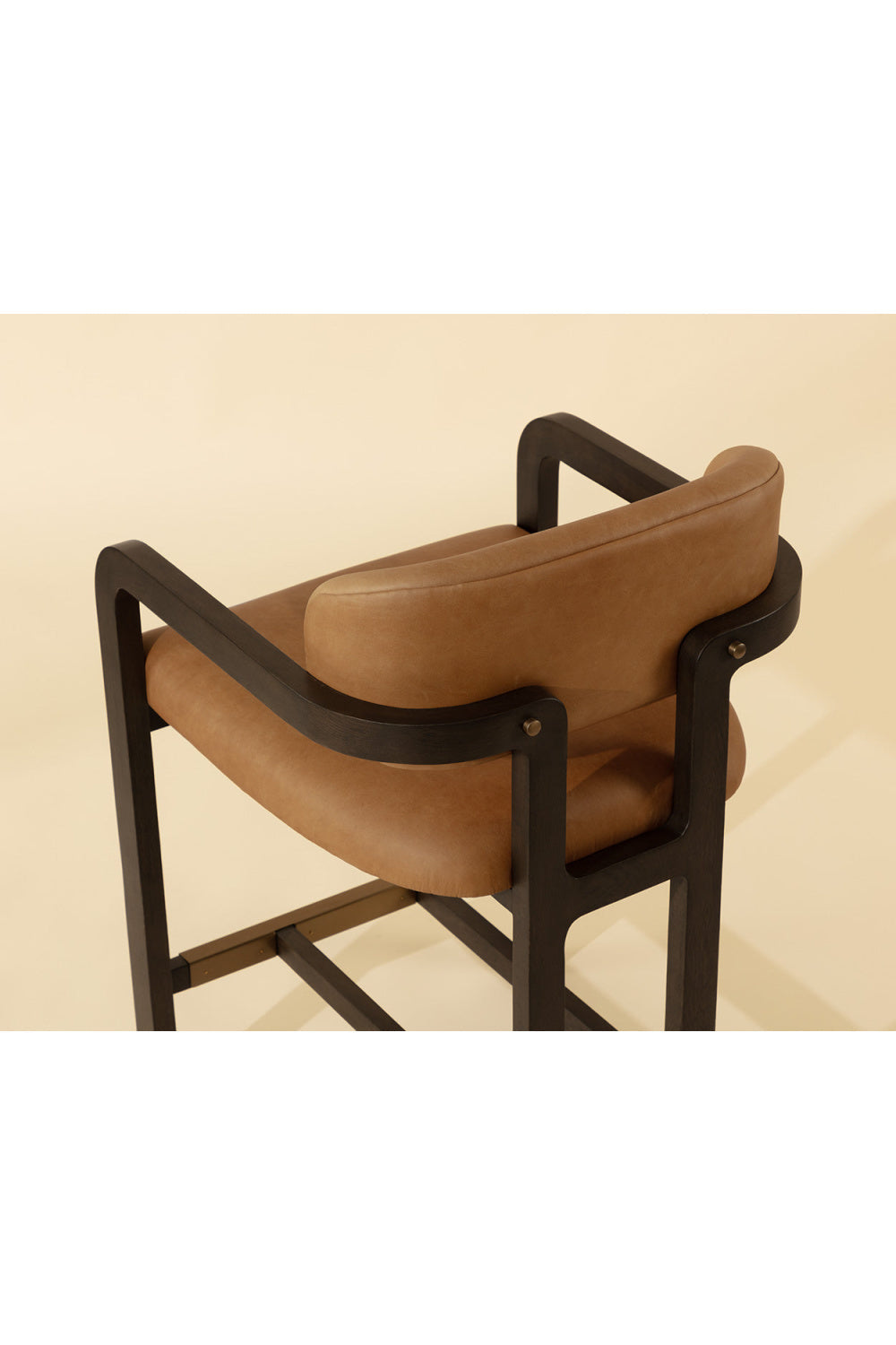 Brown Oak Framed Counter Stool by Splendido Madrone, alternate view 9