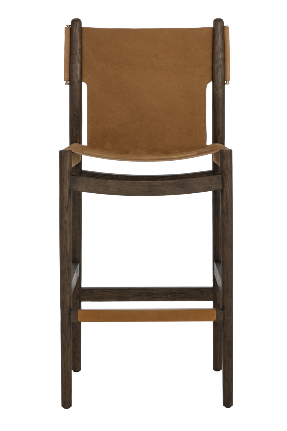 Brown Nubuck Leather Bar Stool by Splendido Argus Barstool, alternate view 3
