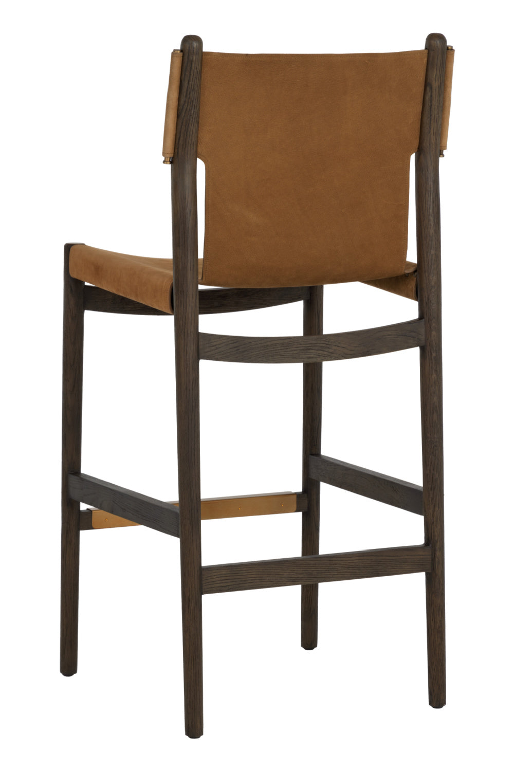 Brown Nubuck Leather Bar Stool by Splendido Argus Barstool, alternate view 5
