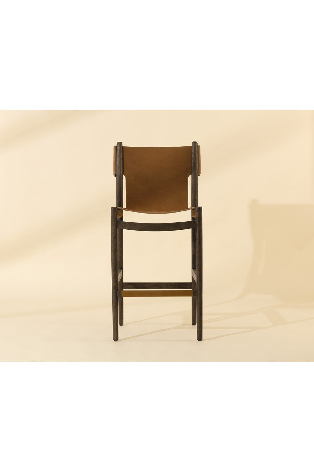 Brown Nubuck Leather Bar Stool by Splendido Argus Barstool, alternate view 7