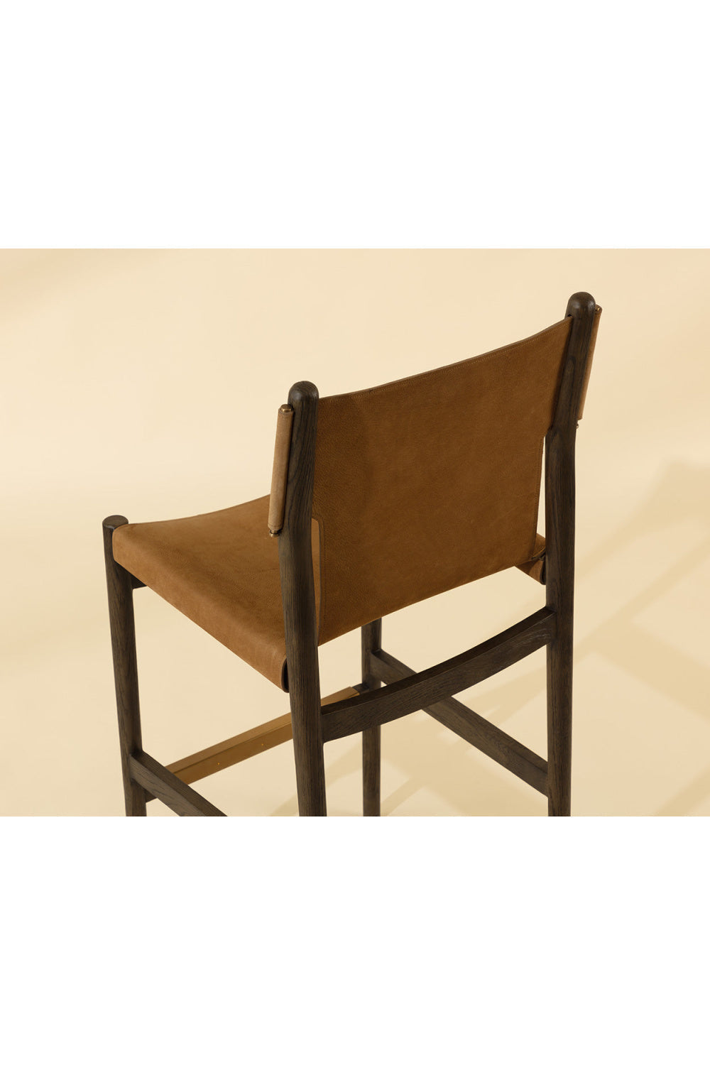 Brown Nubuck Leather Bar Stool by Splendido Argus Barstool, alternate view 9