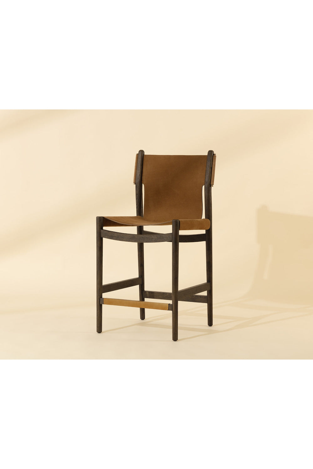 Brown Nubuck Leather Counter Stool by Splendido Argus, alternate view 6