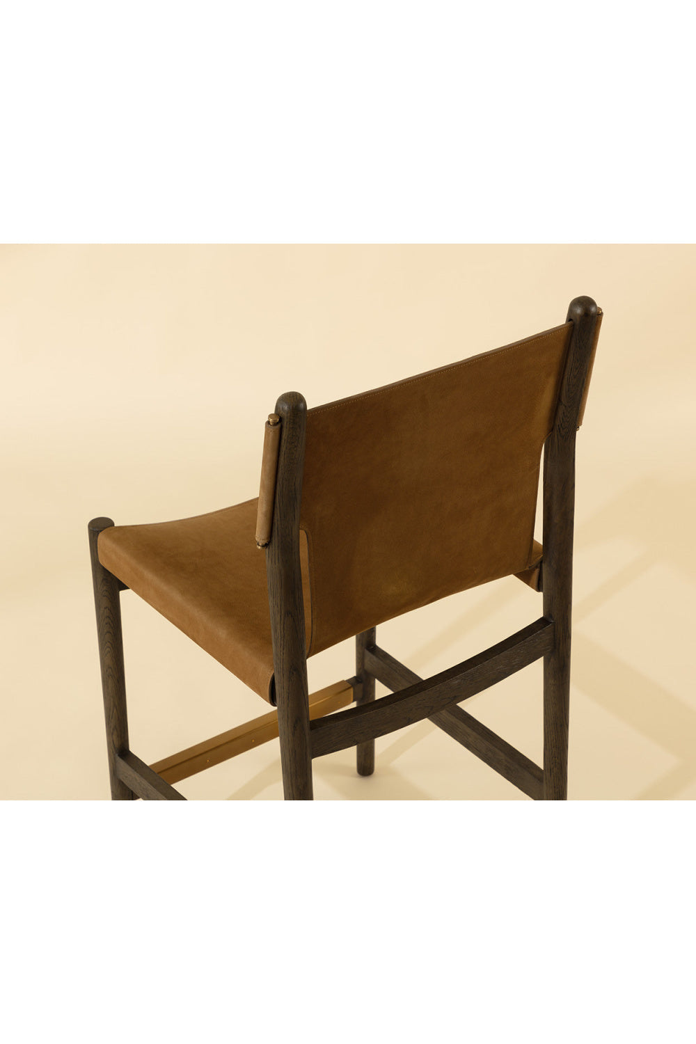 Modern European furniture - Brown Nubuck Leather Counter Stool - www.oroa.com