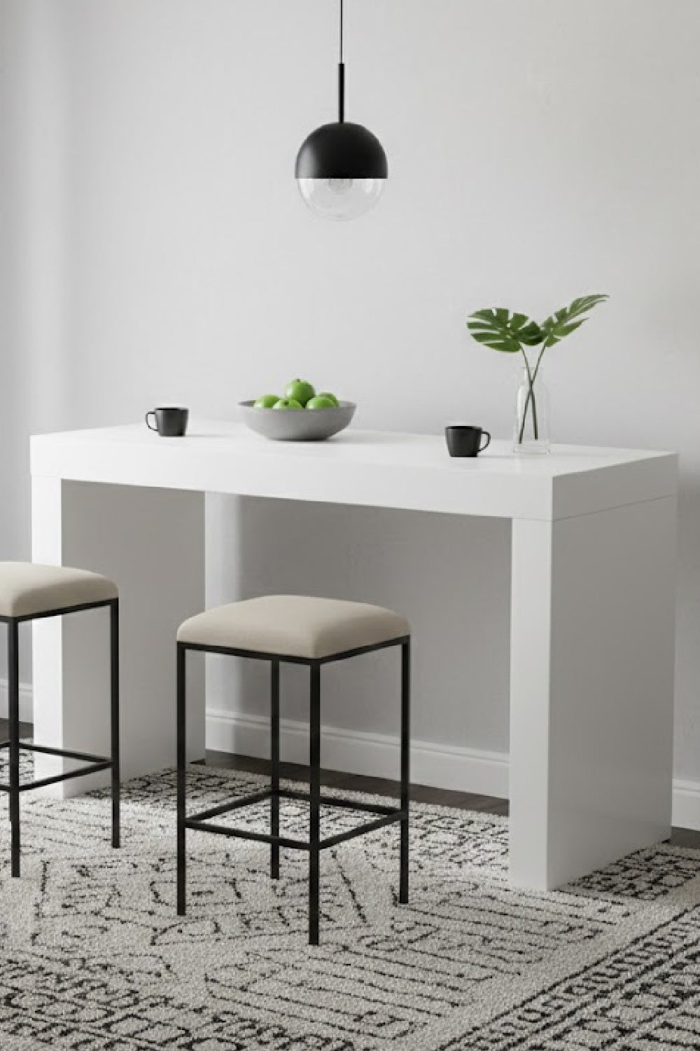 Gloss White Counter Table by Splendido Faro Console Table, alternate view 2
