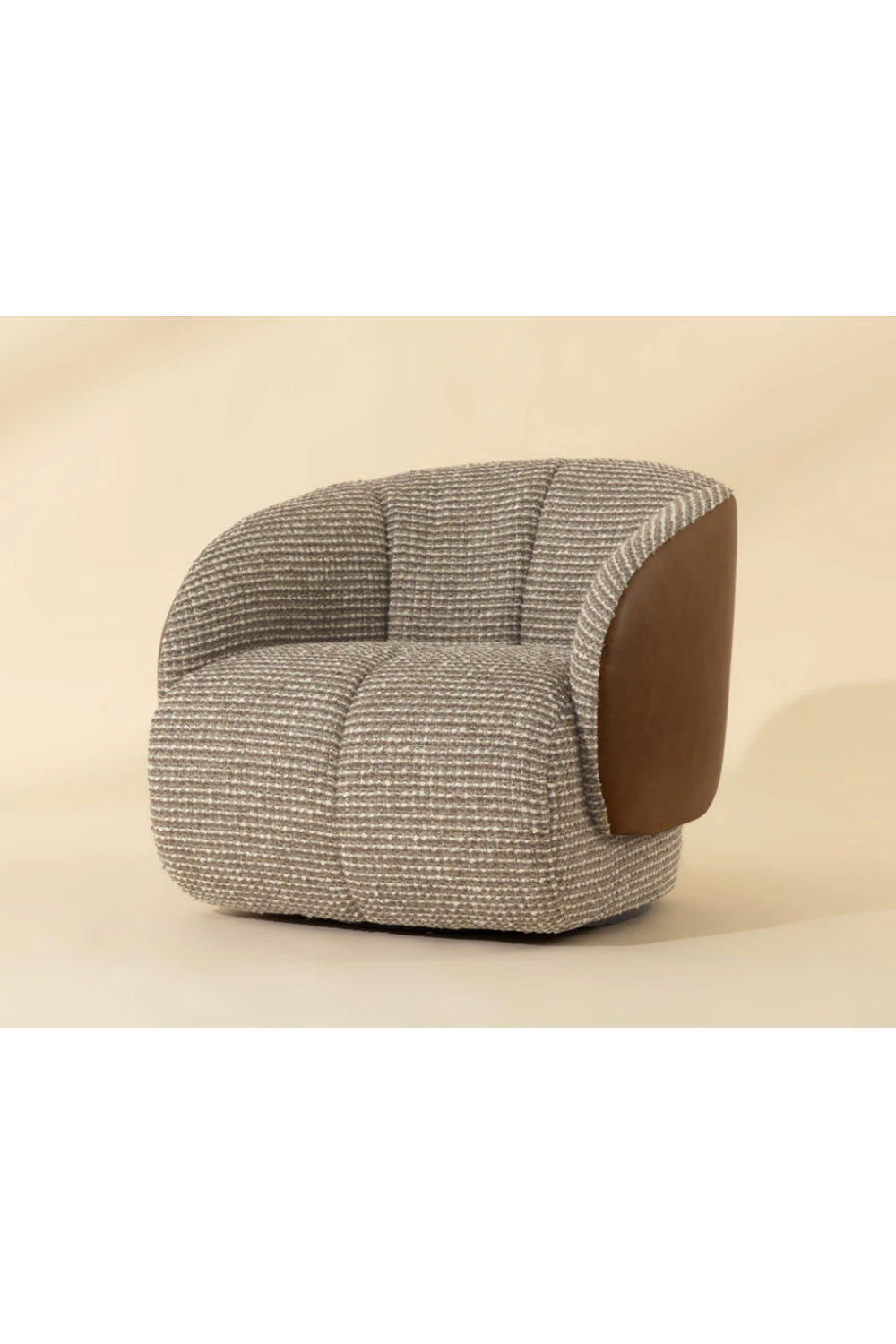 Boucle Swivel Lounge Chair by Splendido Camie Accent Chair, alternate view 7