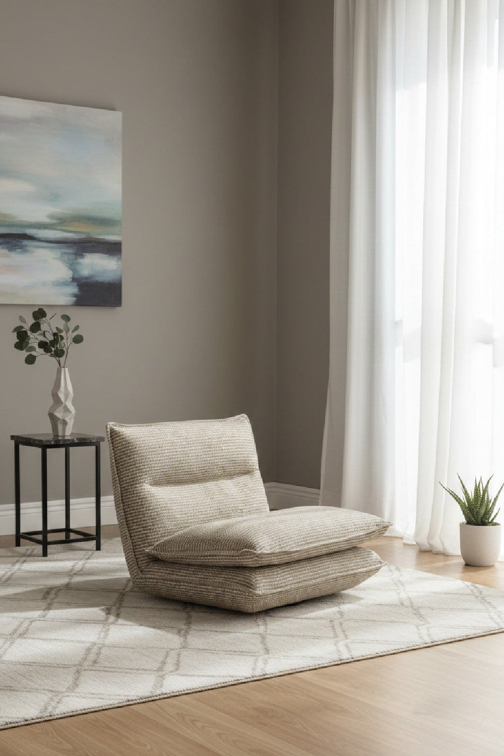 Swivel Armless Lounge Chair by Splendido Colson Accent Chair, alternate view 2