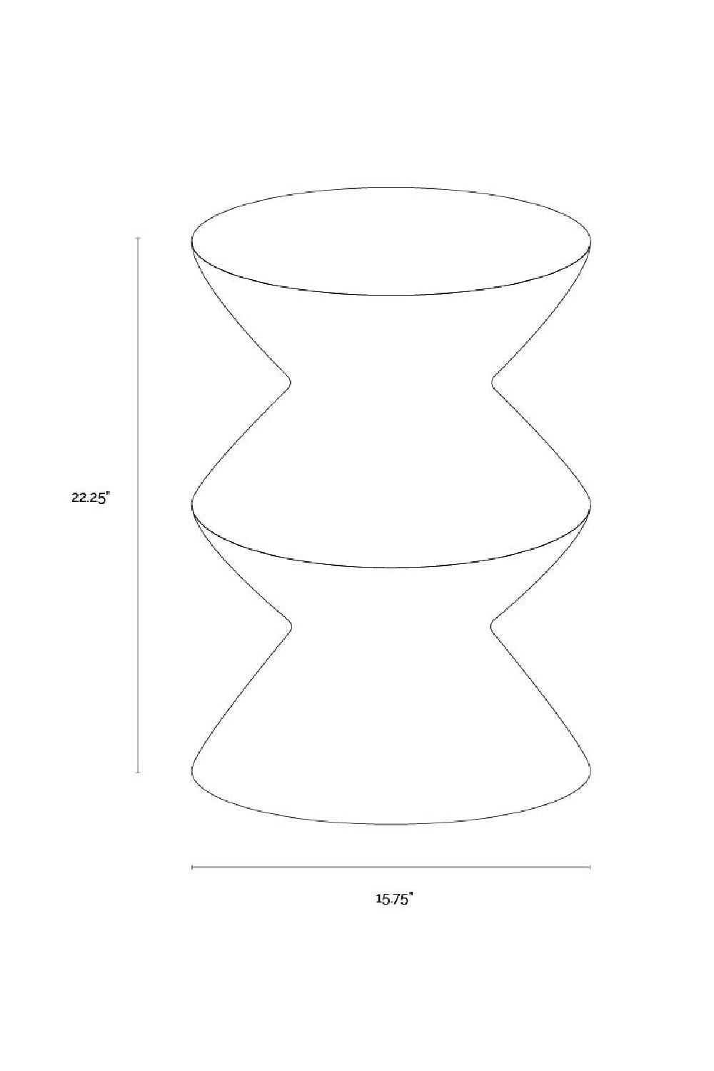 Layered Concrete Indoor/Outdoor End Table by Splendido Union Outdoor Side Table, alternate view 9