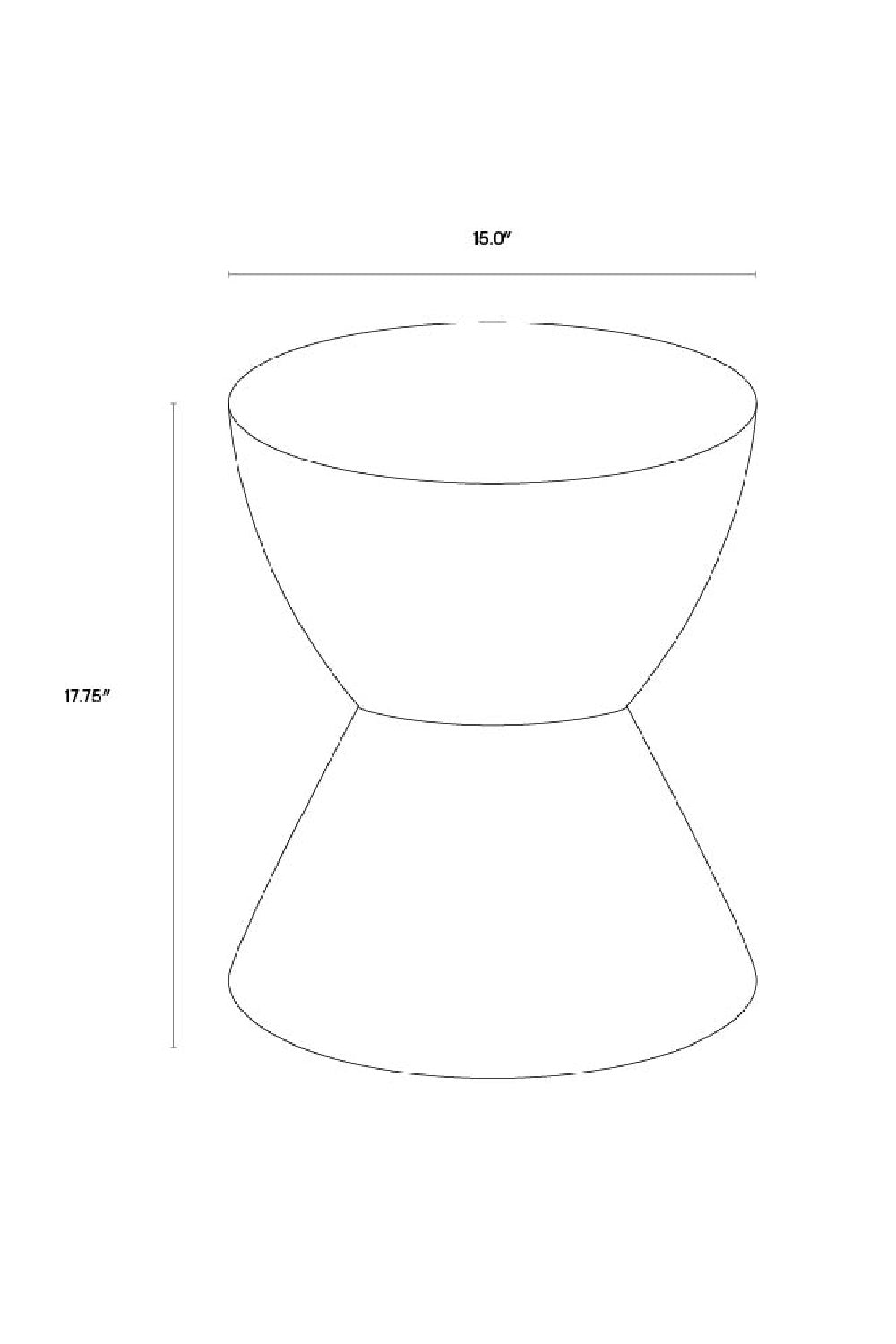 Hourglass Indoor/Outdoor End Table by Splendido Logan Side Table, alternate view 11
