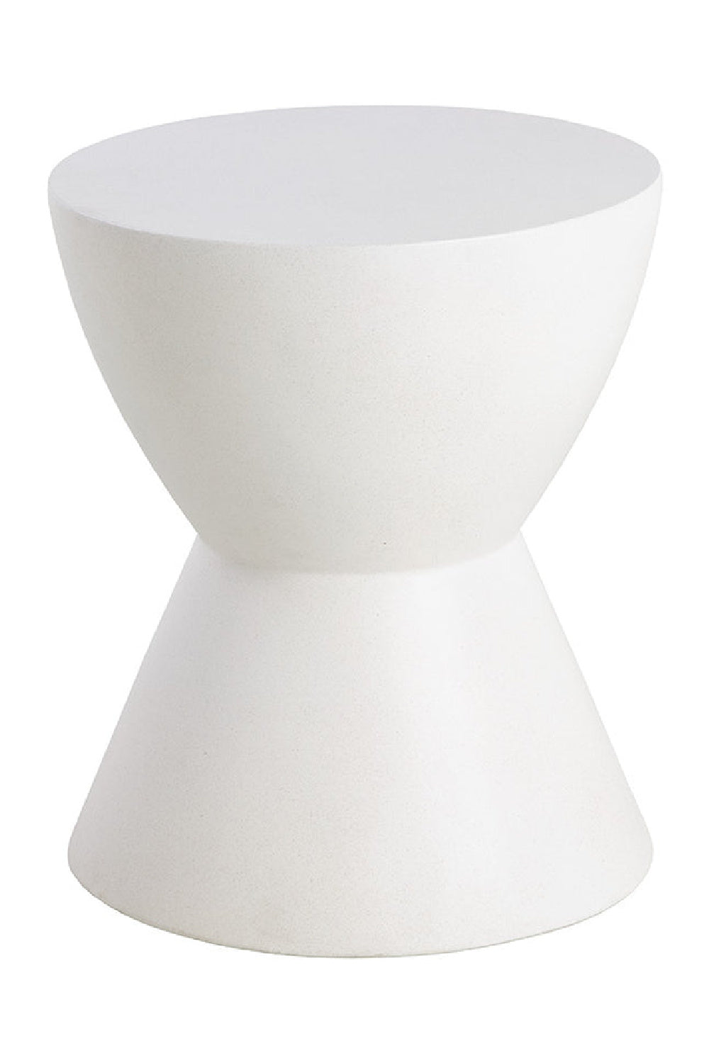 White Hourglass Indoor/Outdoor End Table by Splendido Logan Side Table