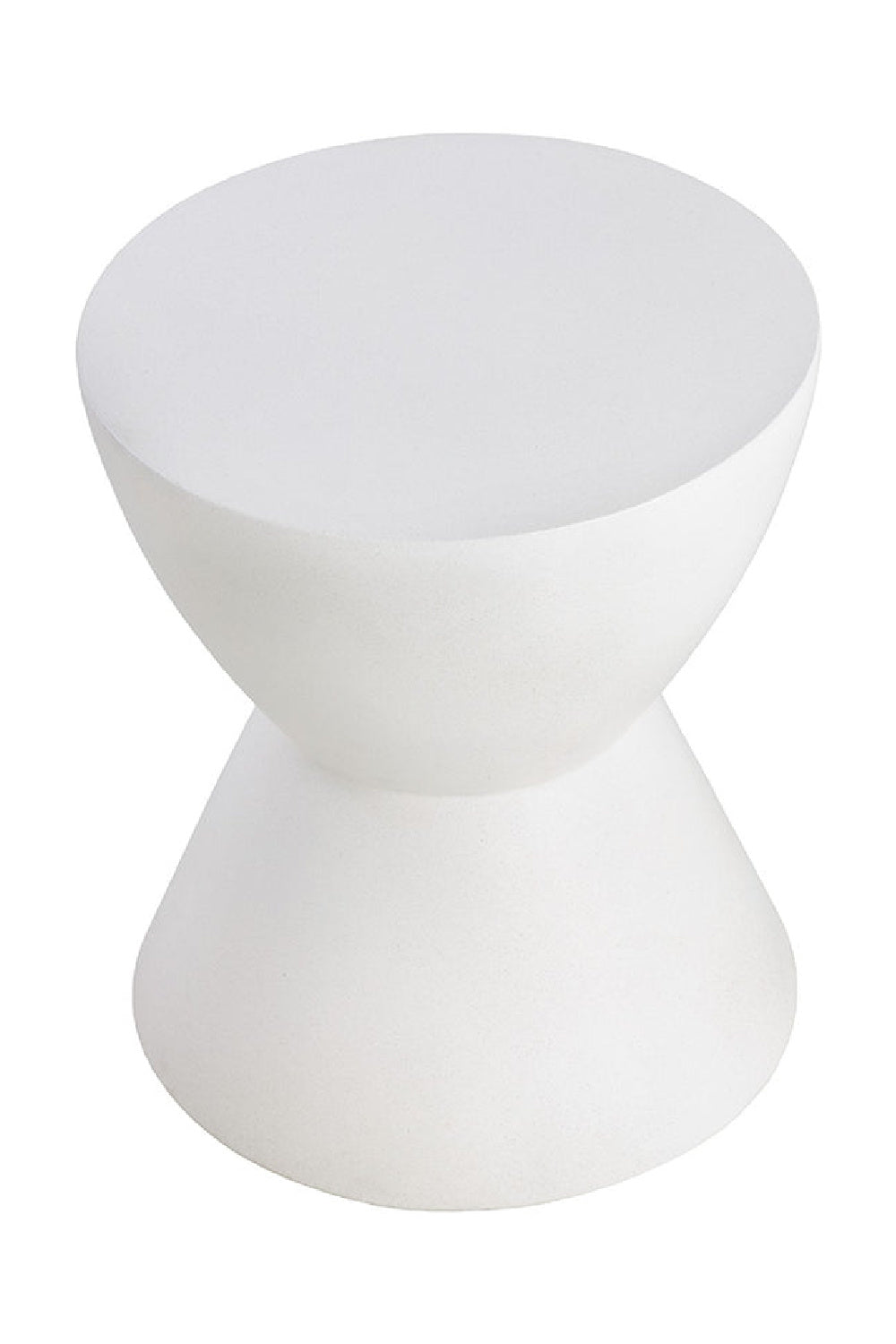 White Hourglass Indoor/Outdoor End Table by Splendido Logan Side Table, alternate view 3