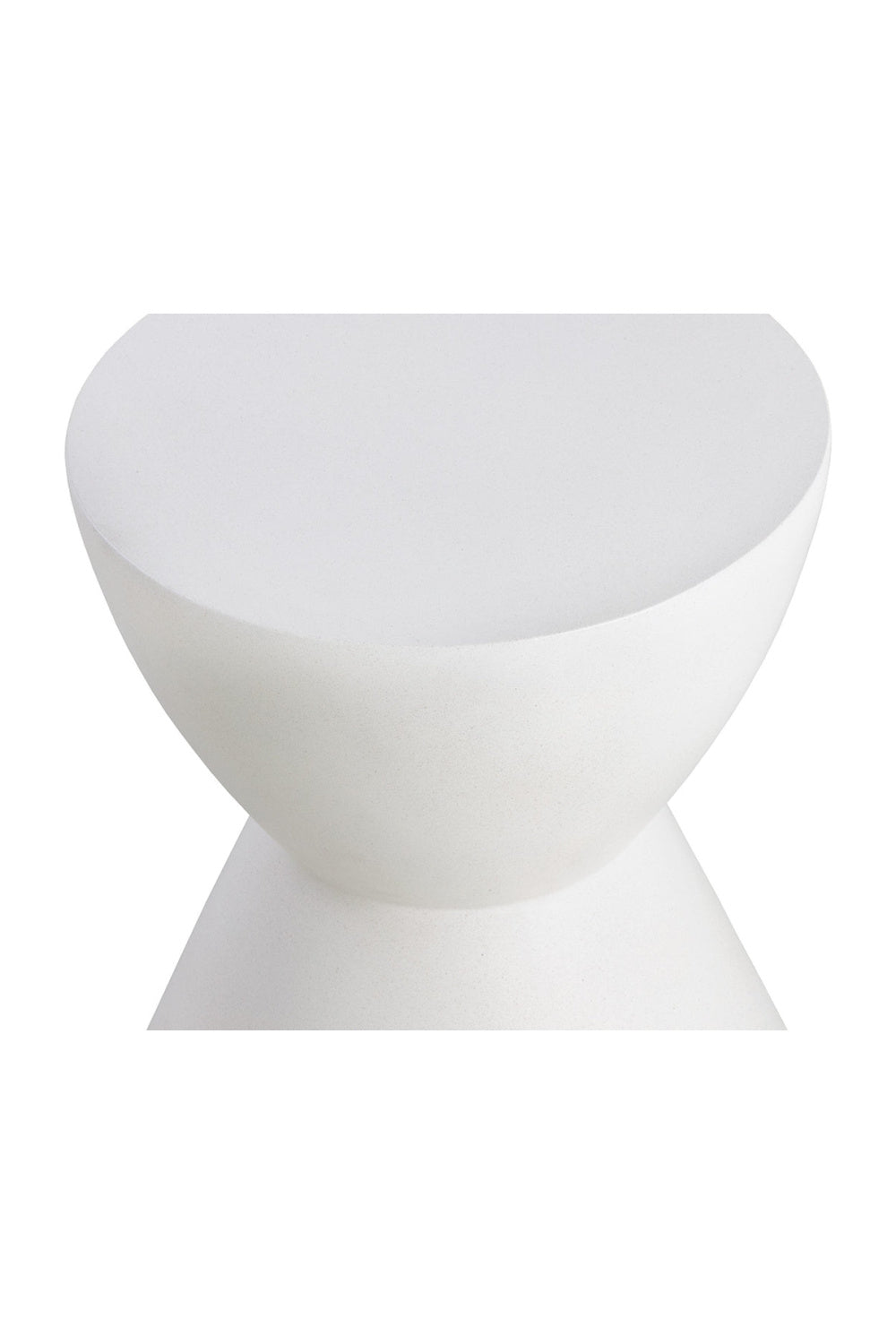 White Hourglass Indoor/Outdoor End Table by Splendido Logan Side Table, alternate view 5