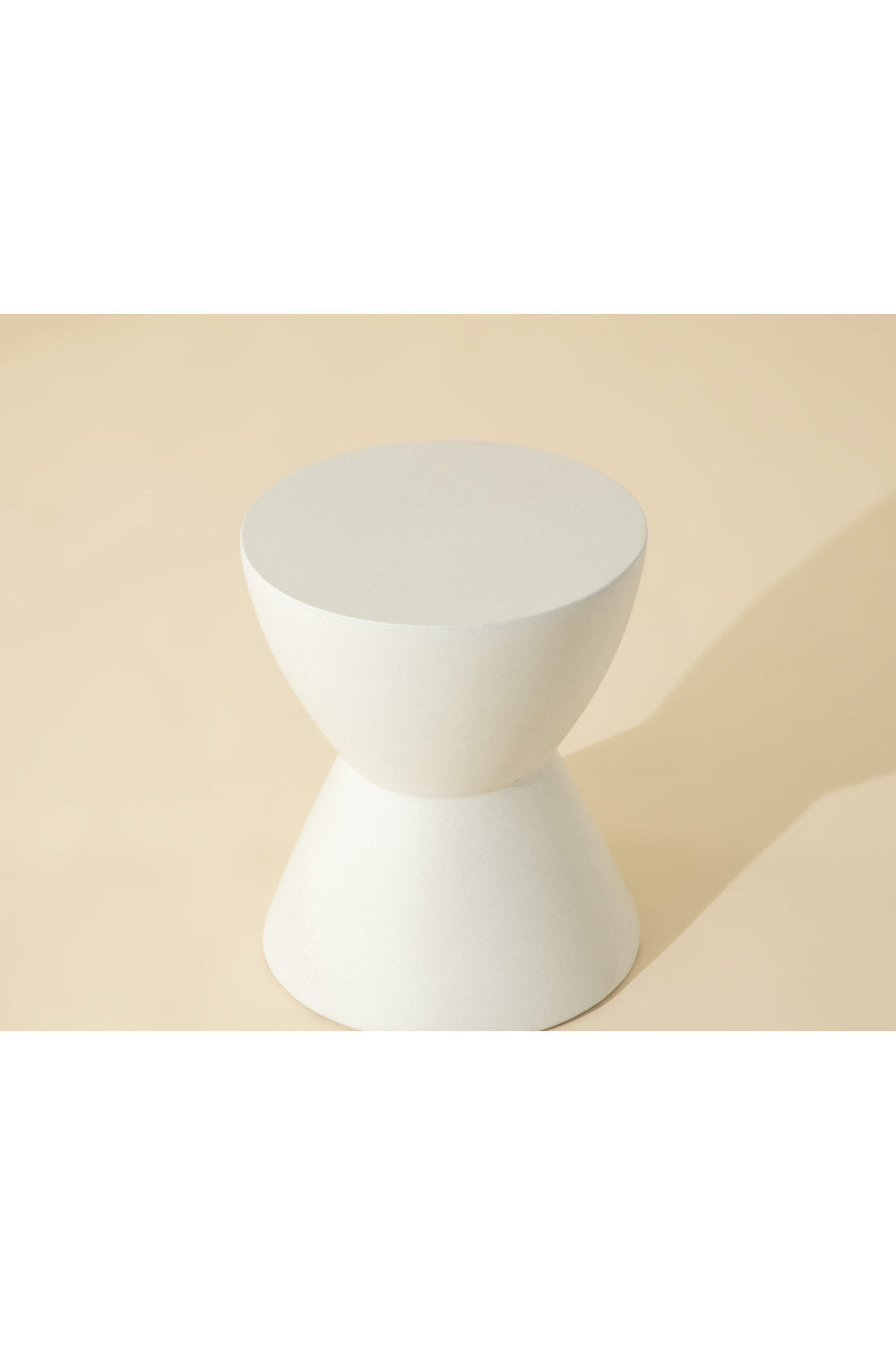White Hourglass Indoor/Outdoor End Table by Splendido Logan Side Table, alternate view 6