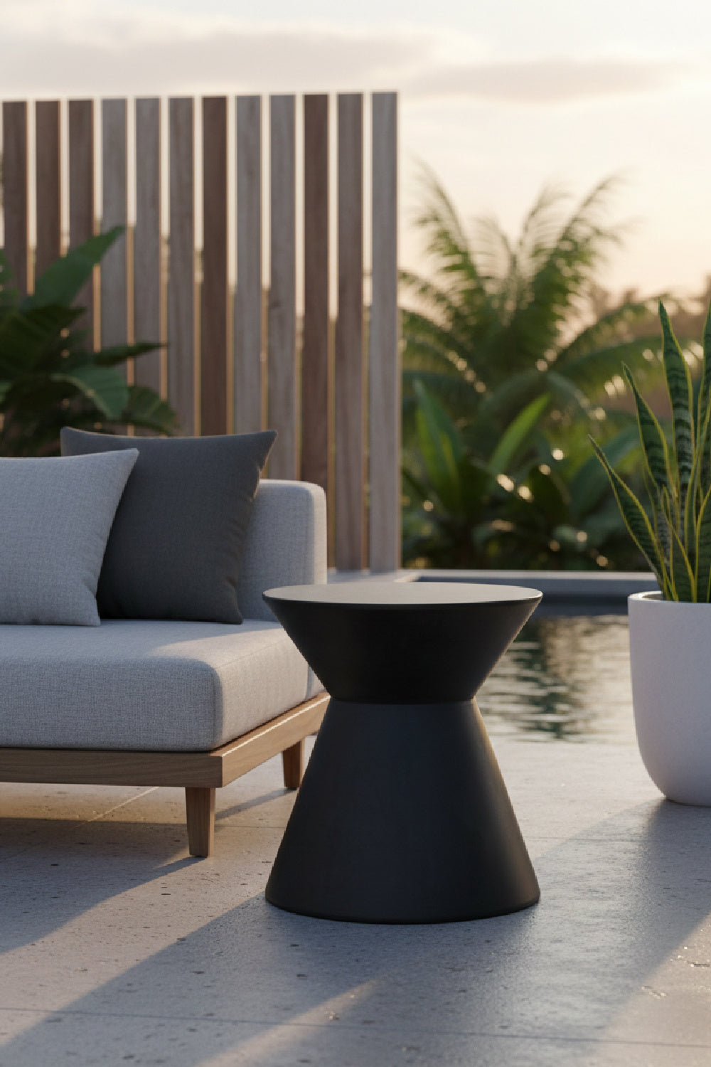 Concrete Indoor/Outdoor End Table by Splendido Astley Outdoor Side Table, alternate view 15