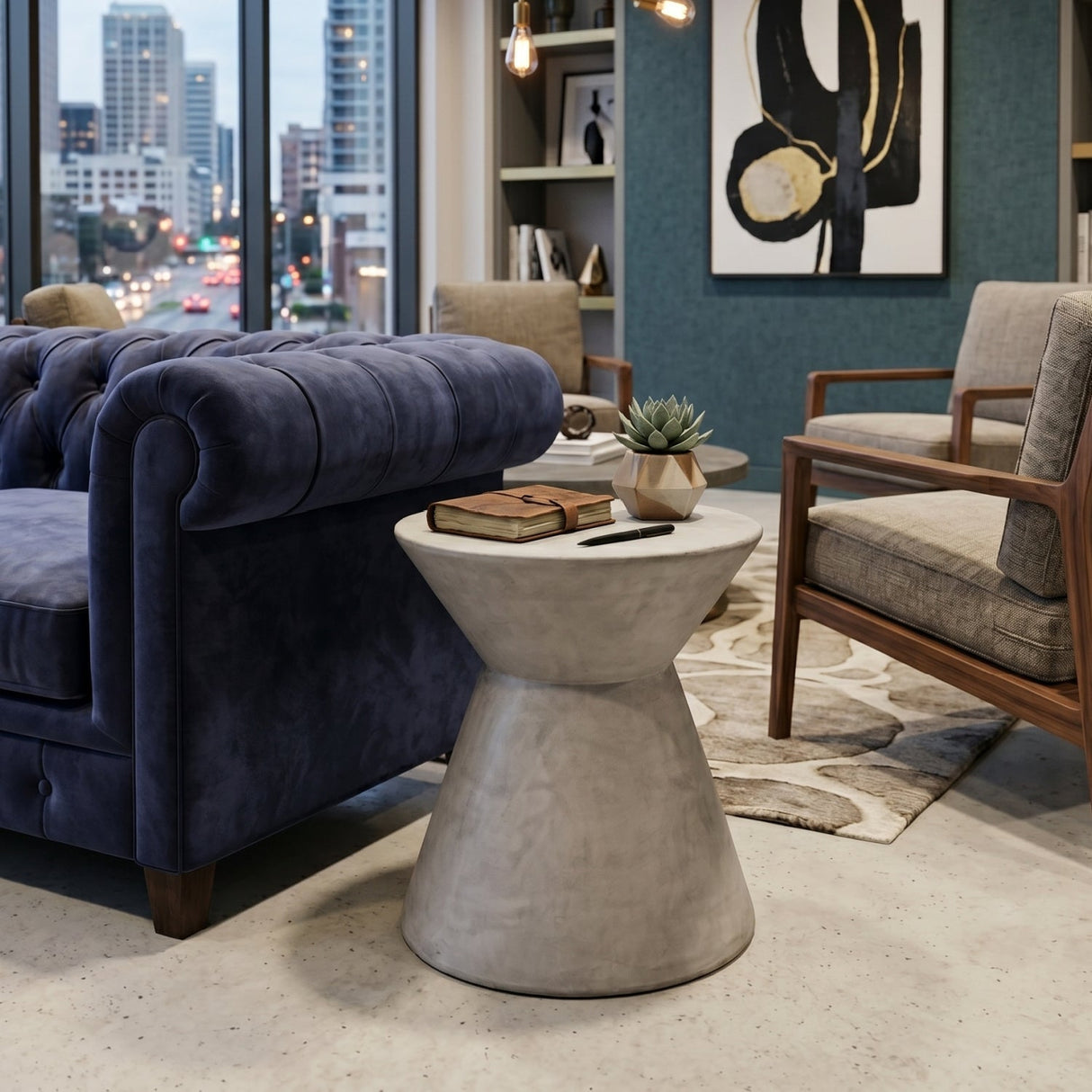 Concrete Indoor/Outdoor End Table by Splendido Astley Outdoor Side Table, alternate view 8