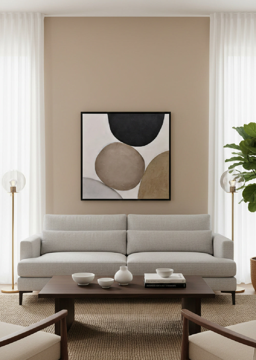 Abstract Gray Canvas Art by Splendido Rocky Road Art Print, alternate view 2