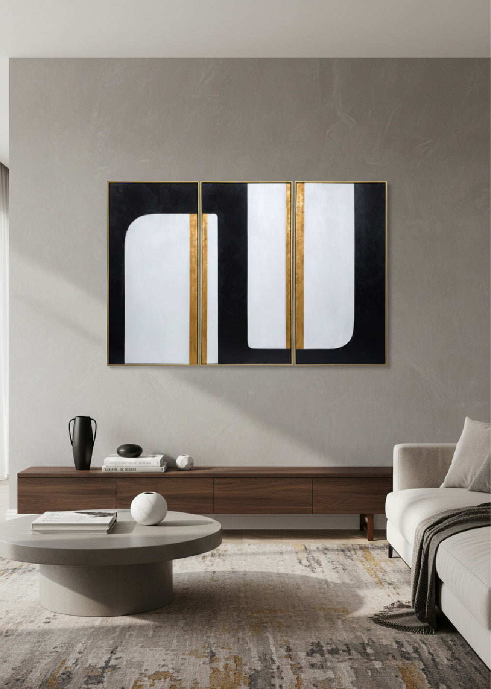 Refined Abstract Canvas Set (3) by Splendido The Path Art Print, alternate view 2