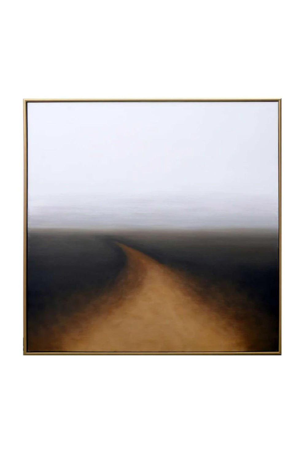 Contemporary Abstract Art with Gold Frame by Splendido Autumn Silence Art Print