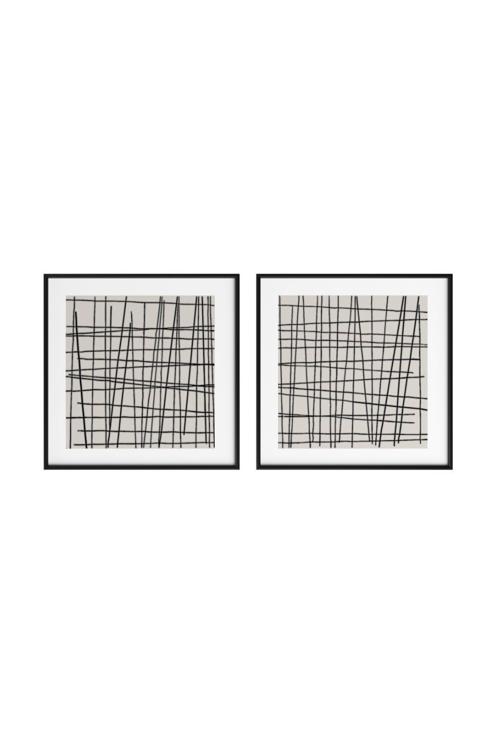 Minimalist Line Art Set (2) by Splendido Crosshatch Art Print