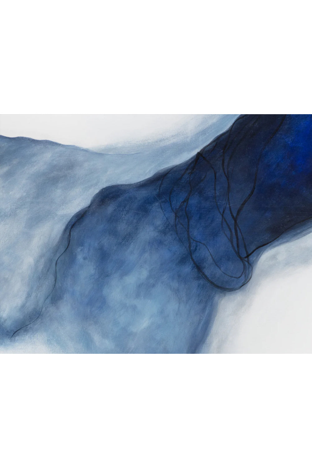 Blue Ombre Abstract Art by Splendido Cool Embrace Art Print, alternate view 3